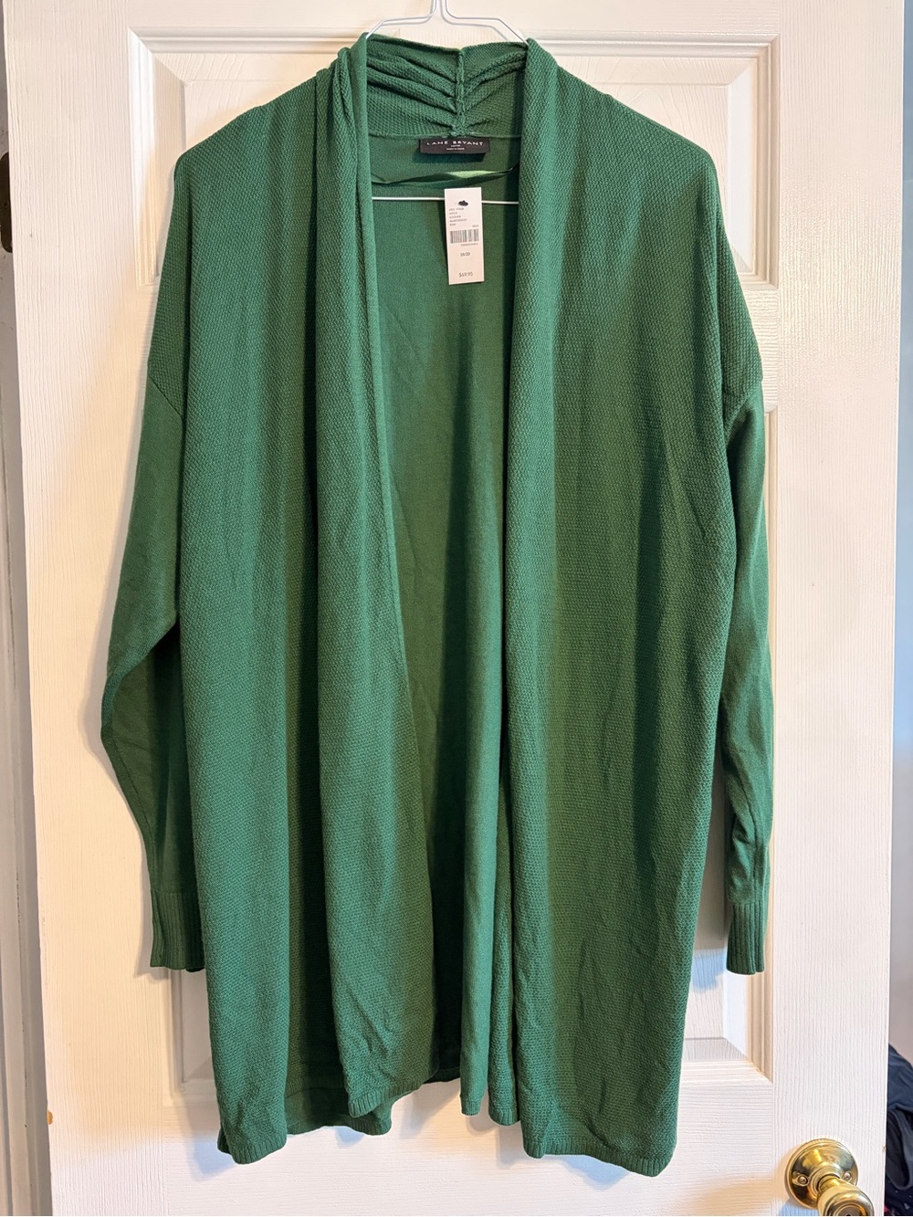 Lane Bryant NWT Green Open Front Textured Cardigan Sweater Size 18/20 Plus